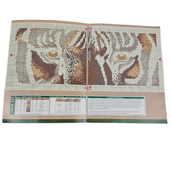 True Colors Eye Of The Tiger Cross Stitch Craft Picture Frame Kit 9in BCL-10076 - Picture 3 of 9